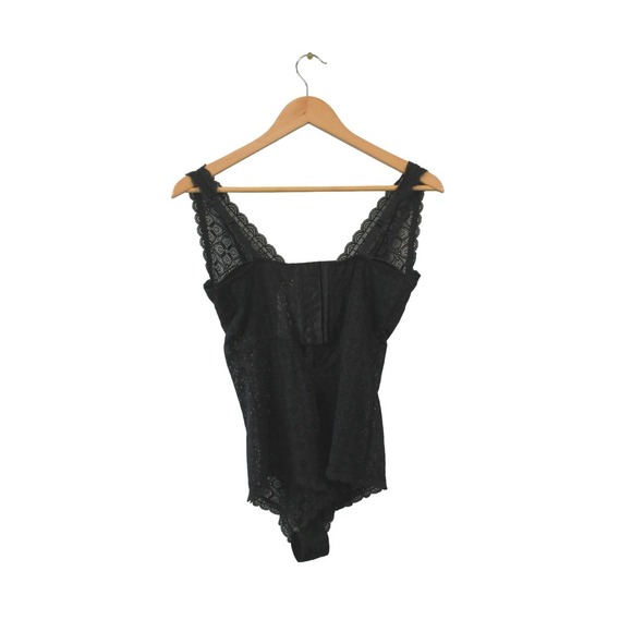 Intimissimi Eleonora Lace Bodysuit 38B Black Lingerie Adjustable Straps Sexy 120 - Picture 2 of 8